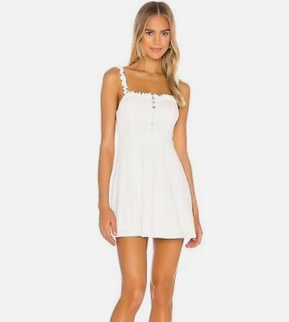 Lovers + Friends Revolve Off-White Emeline Mini Dress Size Medium